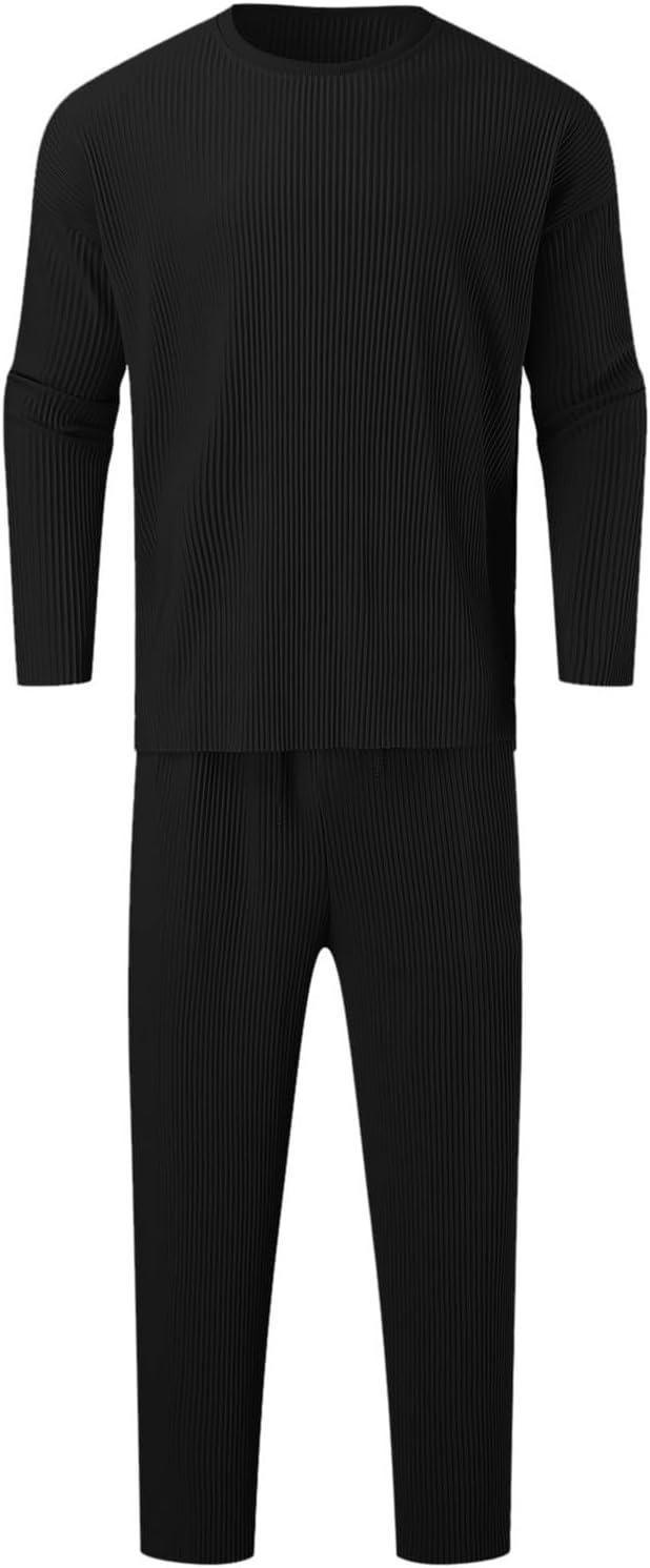 Assorted Men's Solid Round Neck Co-ord Set - undergroundbay